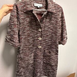 Tuckernuck Red Tweed Scout Dress sz XS Short Sleeve A-Line Mini